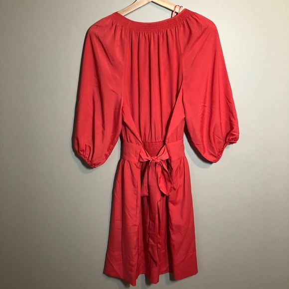 Eliza j coral tie dress gold buttons size 12 - Picture 5 of 5